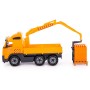 "Volvo", автомобиль-кран с манипулятором+конструктор "Супер-Микс"- 30 элементов на поддоне (в лотке)