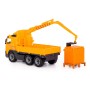 "Volvo", автомобиль-кран с манипулятором+конструктор "Супер-Микс"- 30 элементов на поддоне (в лотке)