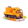 "Volvo", автомобиль-кран с манипулятором+конструктор "Супер-Микс"- 30 элементов на поддоне (в лотке)