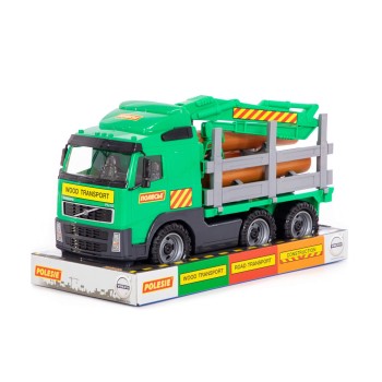 "Volvo", автомобиль-лесовоз (в лотке)