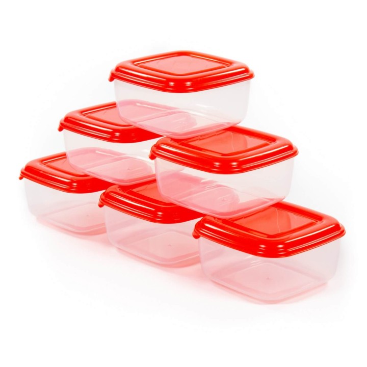 Ёмкость №36 квадратная с крышкой, 0,9 литра (v2)