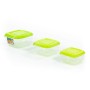 Набор ёмкостей №3 (квадратные с крышками): ёмкости №№ 36 (0,9 л), 37 (1,5 л), 38 (2,4 л)