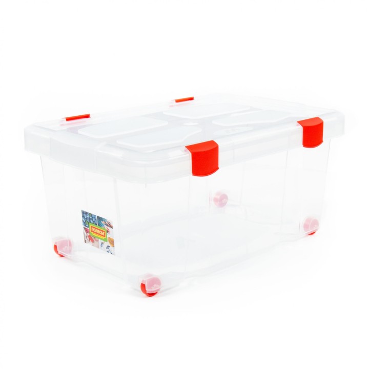 Ёмкость №51 для хранения на колёсиках с крышкой, 620х340х270 мм, 45 литров