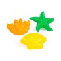 Формочки (краб №2 + морская звезда №2 + ракушка №2) (в пакете)