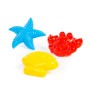 Формочки (краб №2 + морская звезда №2 + ракушка №2) (в пакете)