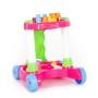 Каталка игровая с конструктором (13 элементов) в коробке (розовая)