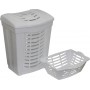 Корзина для белья №1 с крышкой, 480х390х615 мм, 60 литров + корзинка