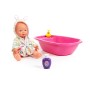 Пупс "Весёлый" (35 см) с соской +ванночка и набор для купания (2 элемента) (в коробке)