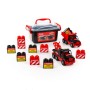 215-01 "MAMMOET", автомобиль-самосвал+автомобиль-эвакуатор+конструктор (10 элементов) (в контейнере)