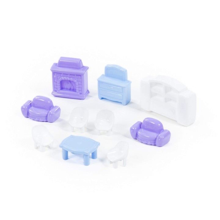Набор мебели для кукол №3 (10 элементов) (в пакете)