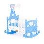 Кроватка-качалка сборная для кукол №3 (8 элементов) (в пакете)