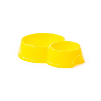 Миска для животных №9 двойная, 246х179 мм, 0,6 литра