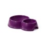 Миска для животных №9 двойная, 246х179 мм, 0,6 литра