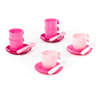 Набор детской посуды на 4 персоны (в сеточке) (микс №2)