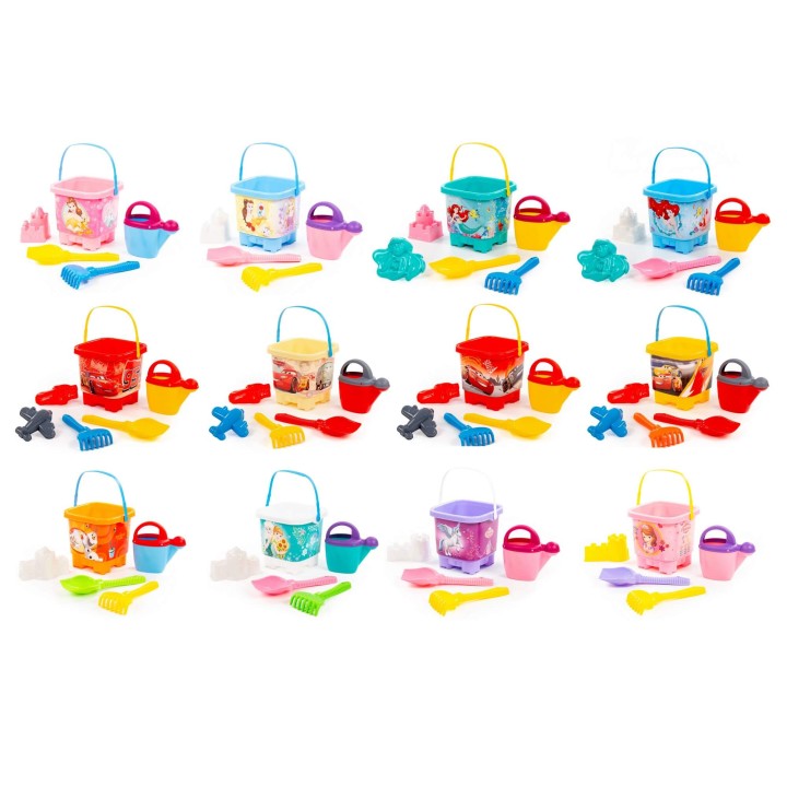 Песочный набор Disney c ведром-замком большим с наклейкой (микс №5)