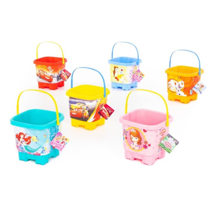 Ведро-замок большое с наклейкой Disney (микс)