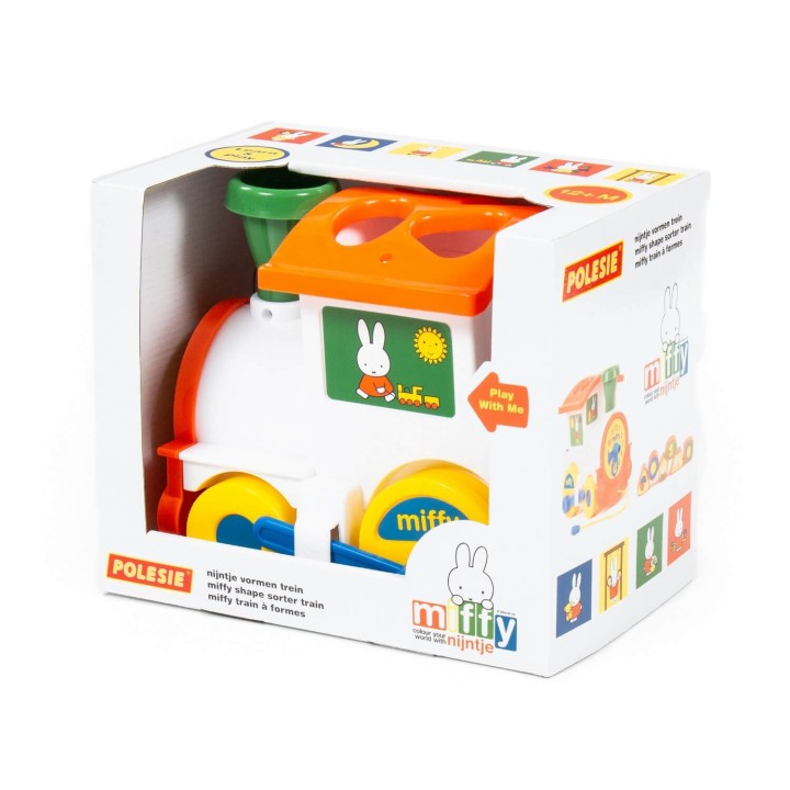Логический паровозик "Миффи" с 6 кубиками №2 (в коробке)