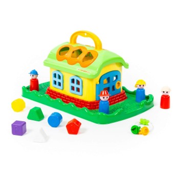 Сказочный домик на лужайке (в сеточке)