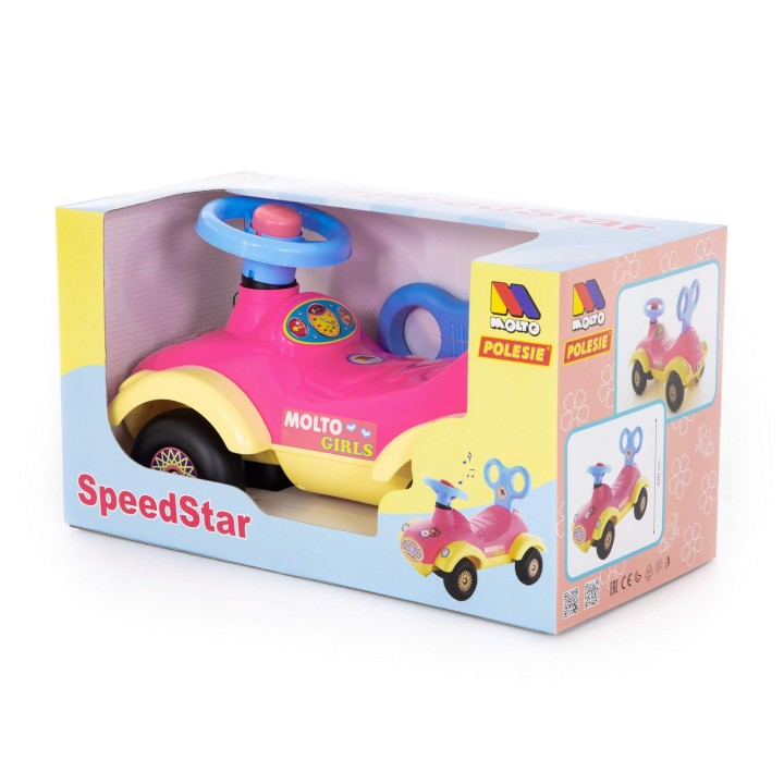 Каталка-автомобиль для девочек "Сабрина" (в коробке)