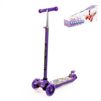 #0072 Детский самокат (с наклейкой V1) (фиолетовый) (в коробке)
