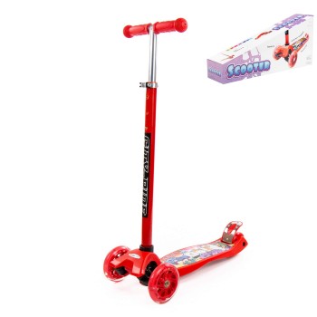#0072 Детский самокат (с наклейкой V1) (красный) (в коробке)