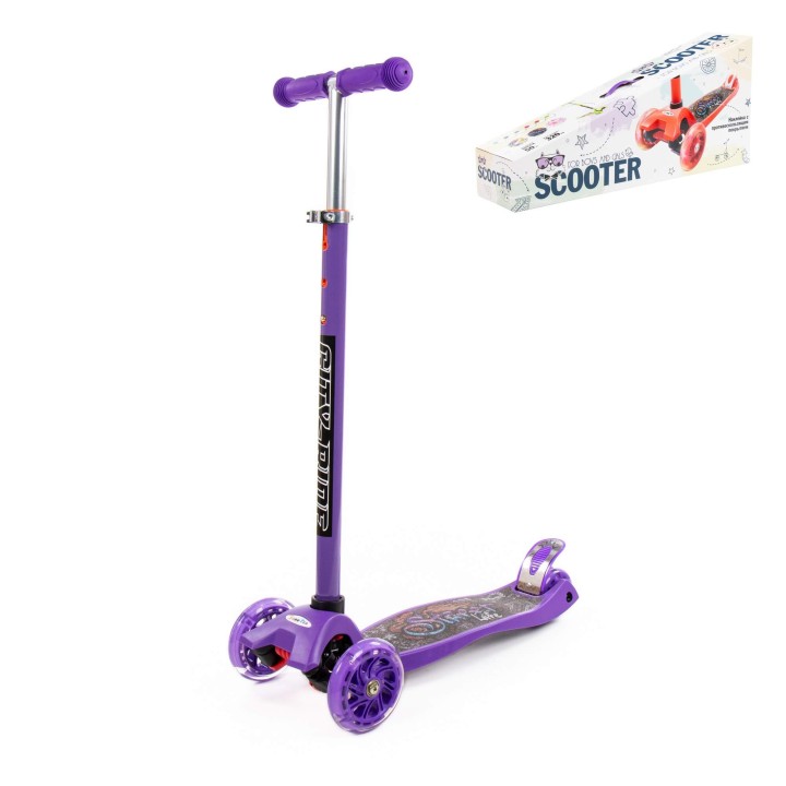# 0072 Детский самокат (с наклейкой V2) (фиолетовый)