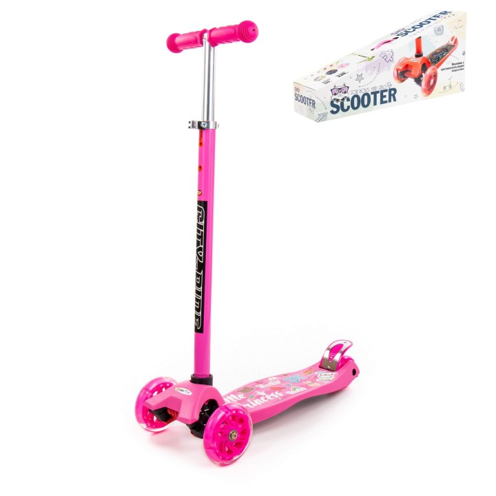 # 0072 Детский самокат (с наклейкой V2) (малиновый)