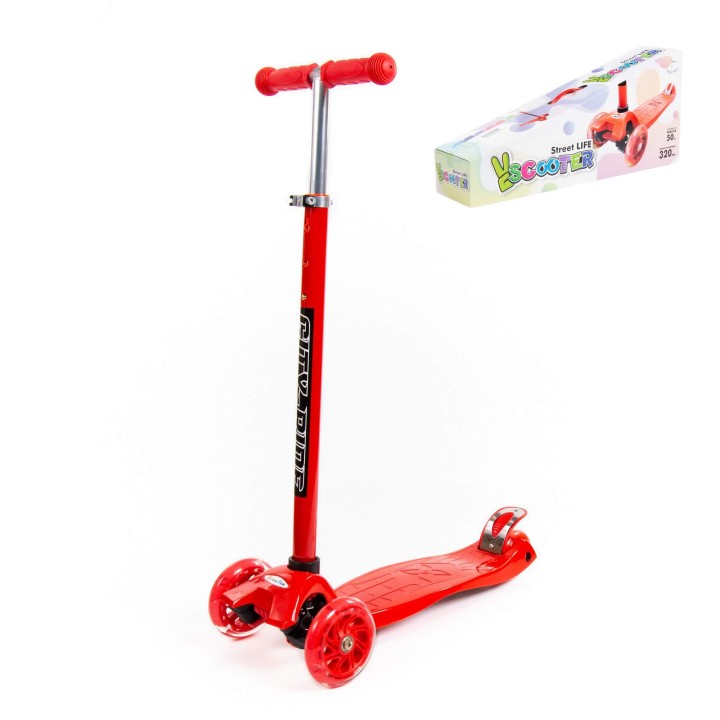 # 0072 Детский самокат (красный) (в коробке)