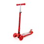 #0072C Детский самокат (со складной ручкой) (с наклейкой V1) (красно-чёрный)