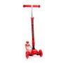 #0072C Детский самокат (со складной ручкой) (с наклейкой V1) (красно-чёрный)