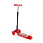 #0072C Детский самокат (со складной ручкой) (с наклейкой V2) (красно-чёрный)