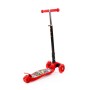 #0072C Детский самокат (со складной ручкой) (с наклейкой V2) (красно-чёрный)