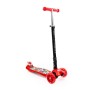 #0072C Детский самокат (со складной ручкой) (с наклейкой V2) (красно-чёрный)