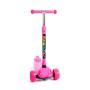 TJ-705L Детский самокат (со складной ручкой) (малиновый) (в коробке)