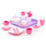 Набор детской посуды "Алиса" с подносом на 4 персоны (35 элементов) (в сеточке)