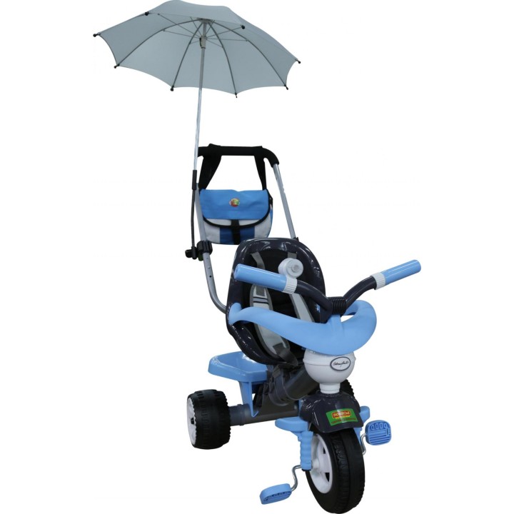 Велосипед 3-х колёсный "Амиго №3" с ограждением, клаксоном, ручкой, ремешком, мягким сиденьем, сумкой и зонтиком