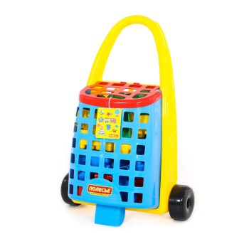 Забавная тележка + конструктор "Беби" (38 элементов)