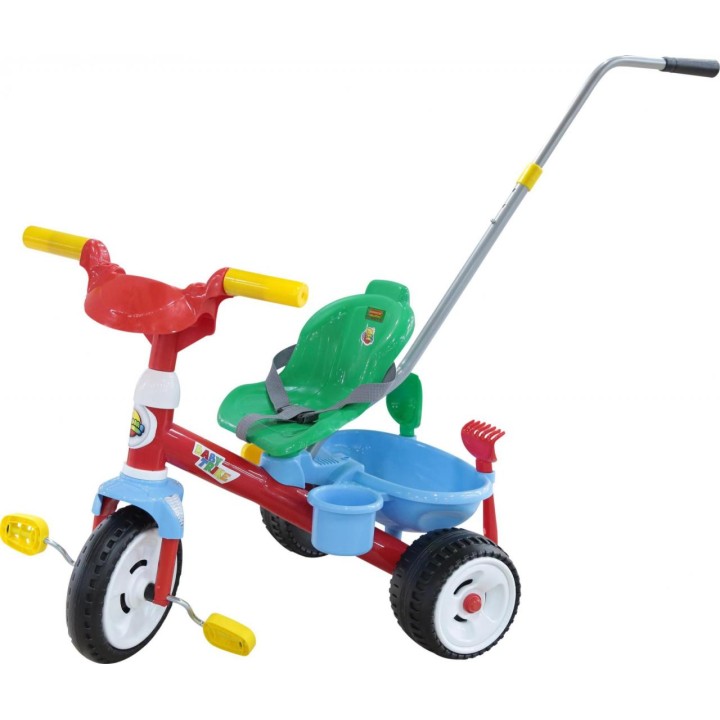 Велосипед 3-х колёсный "Беби Трайк" с ручкой и ремешком + набор (2 элемента)