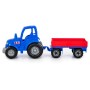 Трактор "Чемпион (синий) с прицепом (в сеточке)