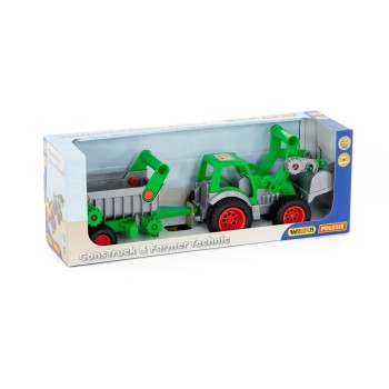 "Фермер-техник", трактор-погрузчик с полуприцепом (в коробке)