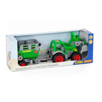 "Фермер-техник", трактор-погрузчик с полуприцепом №2 (в коробке)