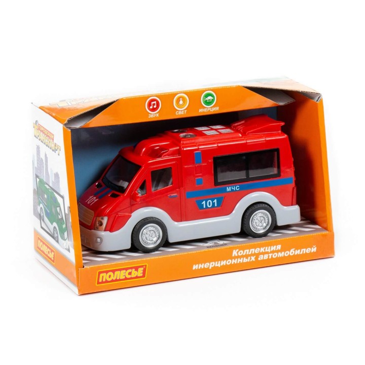 "МЧС", автомобиль инерционный ( со светом и звуком) (в коробке)