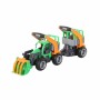 "ГрипТрак", трактор-погрузчик с полуприцепом для животных (в сеточке)