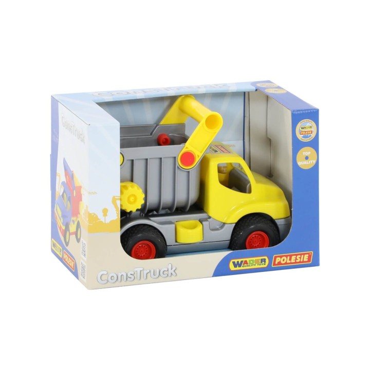 "КонсТрак", автомобиль-самосвал (жёлтый) (в коробке)