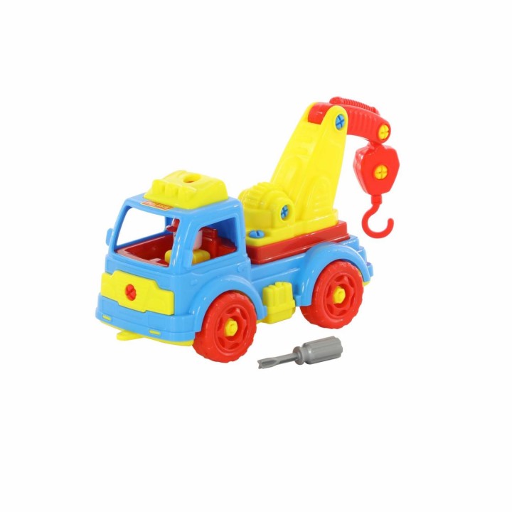 Конструктор-транспорт "Автомобиль-эвакуатор" (в сеточке)