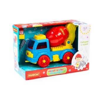 Конструктор-транспорт "Автомобиль-бетоновоз" (29 элементов)