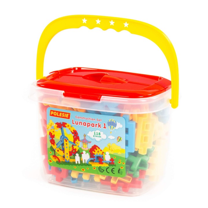 Конструктор "Луна-парк 1" (118 элементов) (в ведёрке)