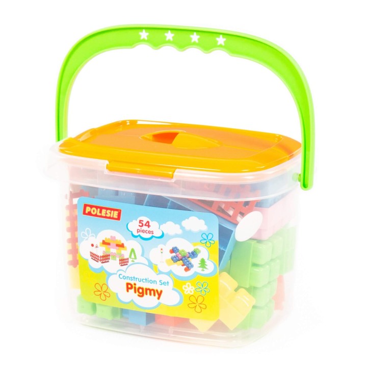 Конструктор "Малютка" (54 элемента) (в ведёрке)