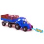 Трактор "Мастер" (синий) с прицепом №2 (в сеточке)