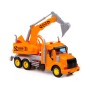 "Профи", автомобиль-экскаватор инерционный (со светом и звуком) (оранжевый) (в коробке)
